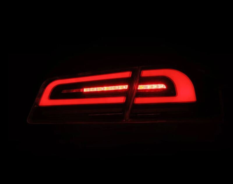 AlphaRex 12-21 Tesla Model S LUXX-Series LED Tail Lights - Black/Red - 601130