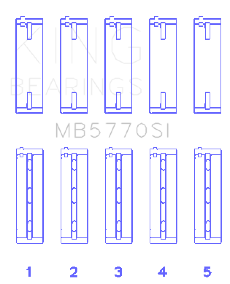 King Engine Bearings Nissan Vk45Dd/E/Vk50Ve/Vk56DE/Vd (Size +0.75mm) Main Bearing Set - MB5770SI0.75