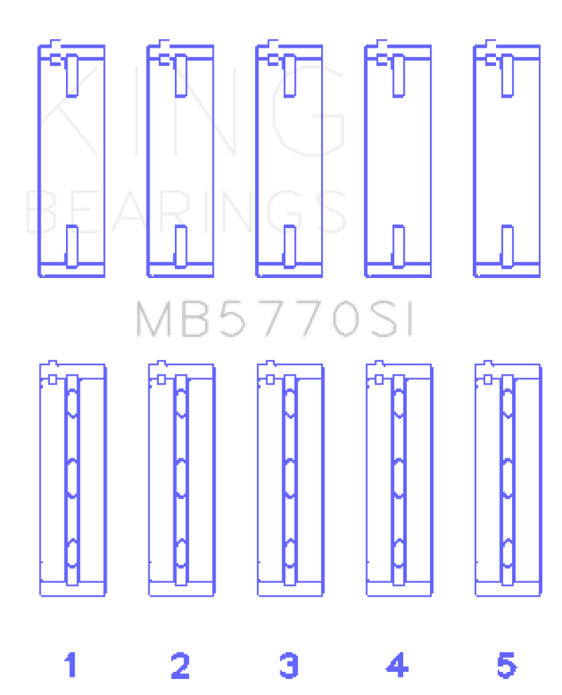 King Engine Bearings Nissan Vk45Dd/E/Vk50Ve/Vk56DE/Vd (Size +0.25mm) Main Bearing Set - MB5770SI0.25