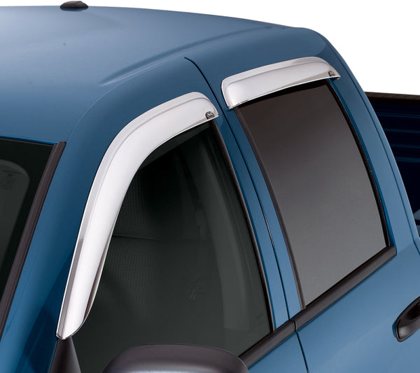 AVS 2019 RAM 1500 Crew Cab Ventvisor Outside Mount Front & Rear Window Deflectors 4pc - Chrome - 684806 for 2019-2025 Ram 150