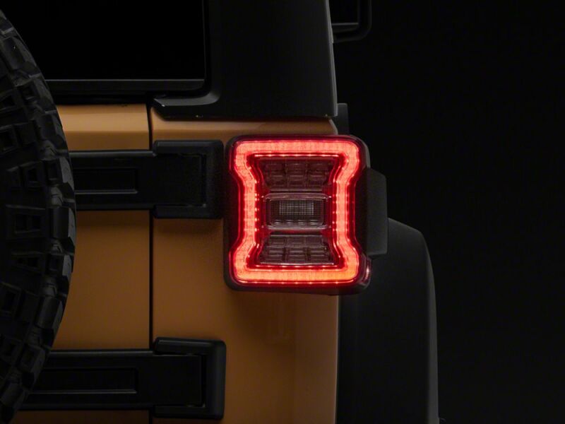 Raxiom 07-18 Jeep Wrangler JK LED Tail Lights- Clear Housing- Clear Lens - J178643 - close-up view 5