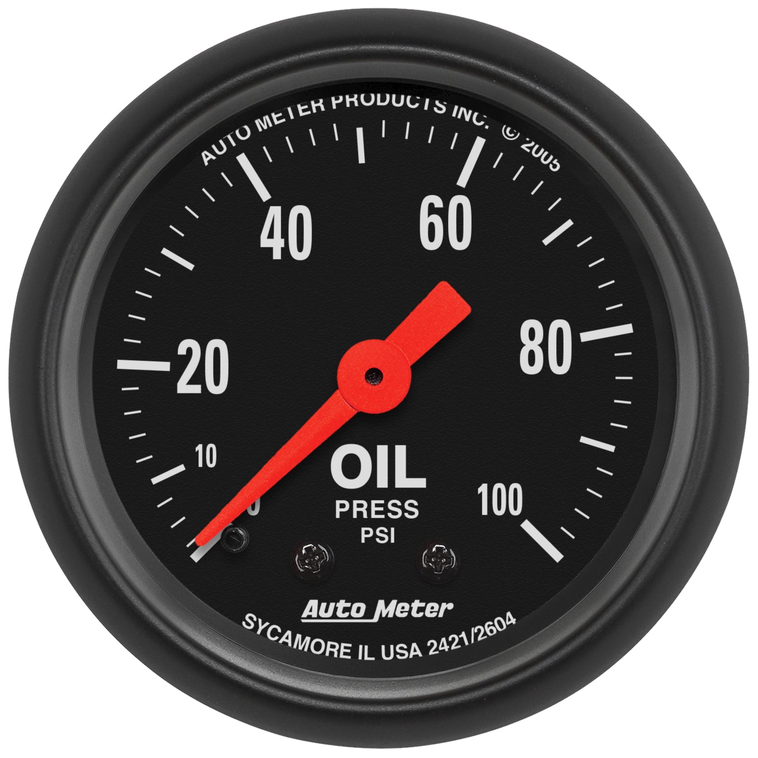 Autometer Z Series 52mm 0-100 PSI Mechanical Oil Pressure Gauge - 2604
