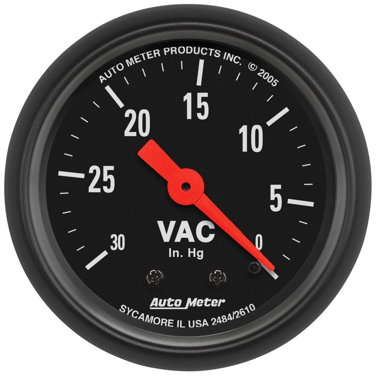 AutoMeter Gauge Vacuum 2-1/16in. 30Inhg Mechanical Z-Series - 2610