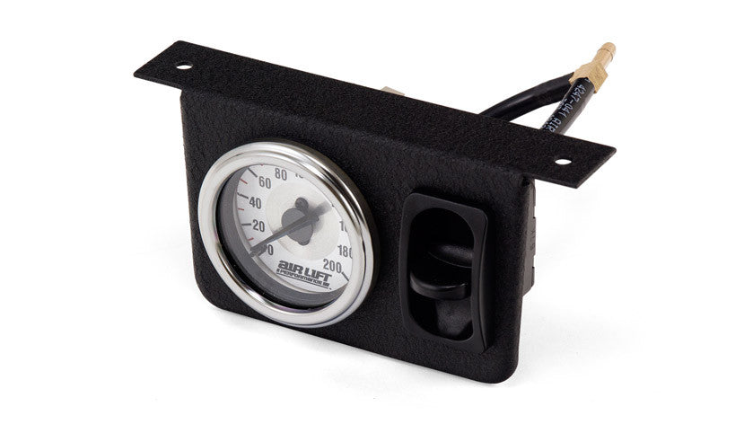 Air Lift - Single Needle Gauge Panel with one paddle switch - 200 PSI - 26161