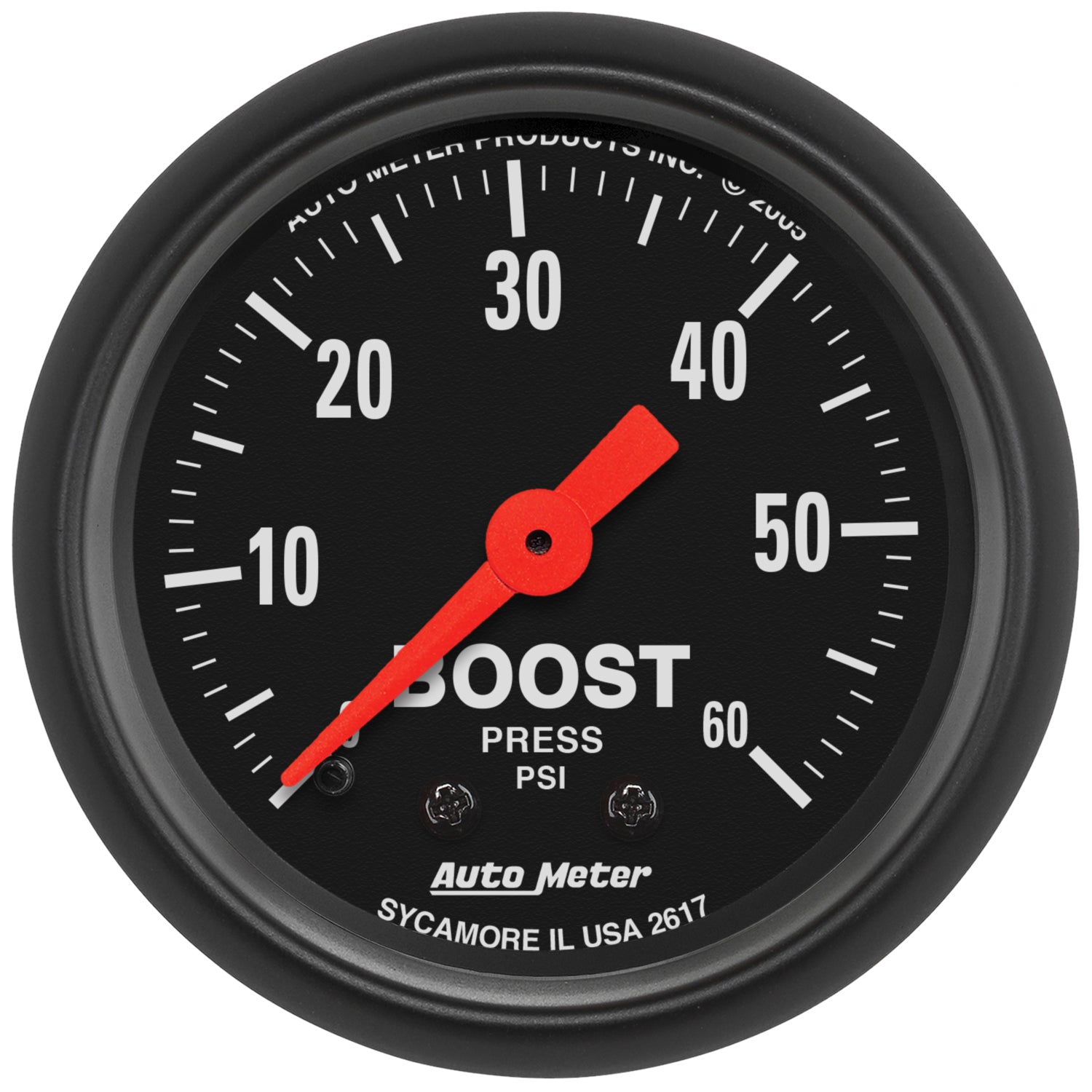 Autometer Z Series 52mm 0-60 PSI Mechanical Boost Gauge - 2617