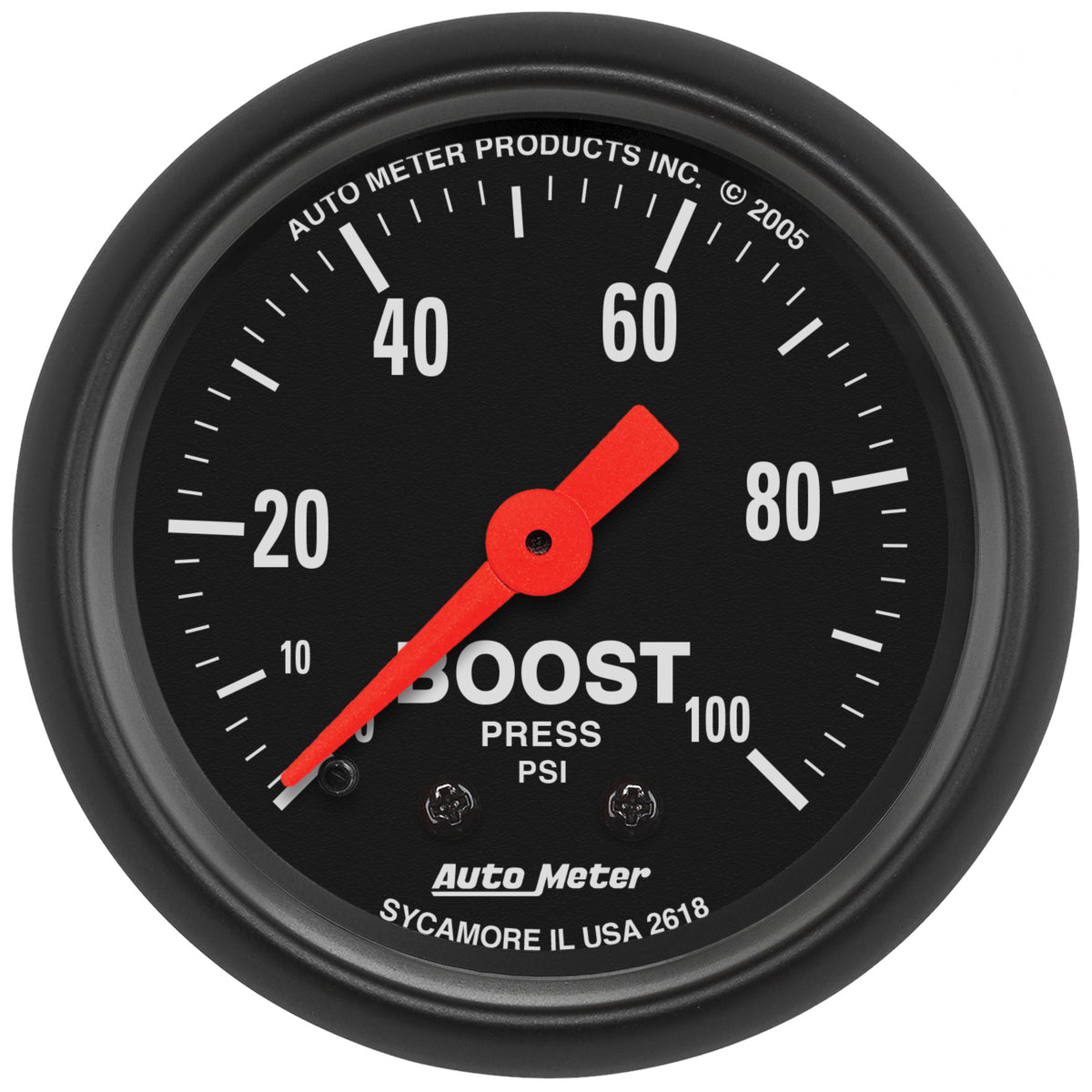 Autometer Z Series 52mm 0-100 PSI Mechanical Boost - 2618