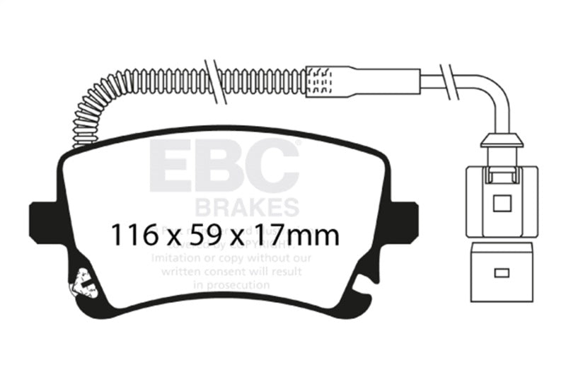 EBC 78-83 Mazda RX7 2.3 (1.1 Rotary)(Rear Drums) Ultimax2 Front Brake Pads - UD076