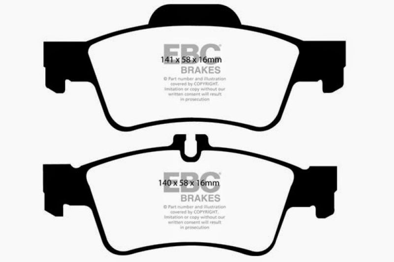 EBC 02-04 Mercedes-Benz C32 AMG (W203) 3.2 Supercharged Ultimax2 Front Brake Pads - UD847 for 1994-2012 Mercedes Benz SL - fr