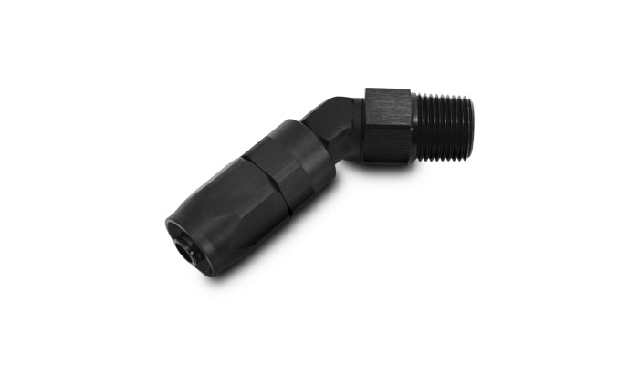 Vibrant -12AN Male NPT 45Degree Hose End Fitting - 3/4 NPT - 26409