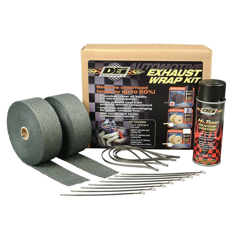 DEI Kit - Black Wrap &amp; Black HT Silicone Coating - 10110