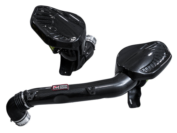 AWE BMW 2021+ G8X M2/M3/M4 S-Flo Carbon Intake - 2660-15489 for 2021-2026 BMW M3 - front view