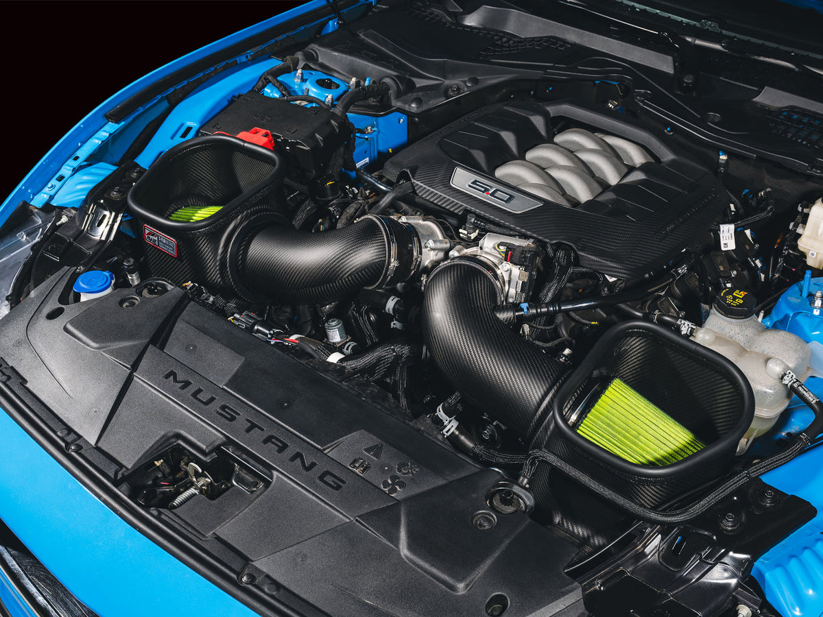 AWE 24-26 Ford S650 Mustang GT/Dark Horse S-FLO Carbon Intake - 2660-15650 for 2024-2026 Ford Mustang - detail view