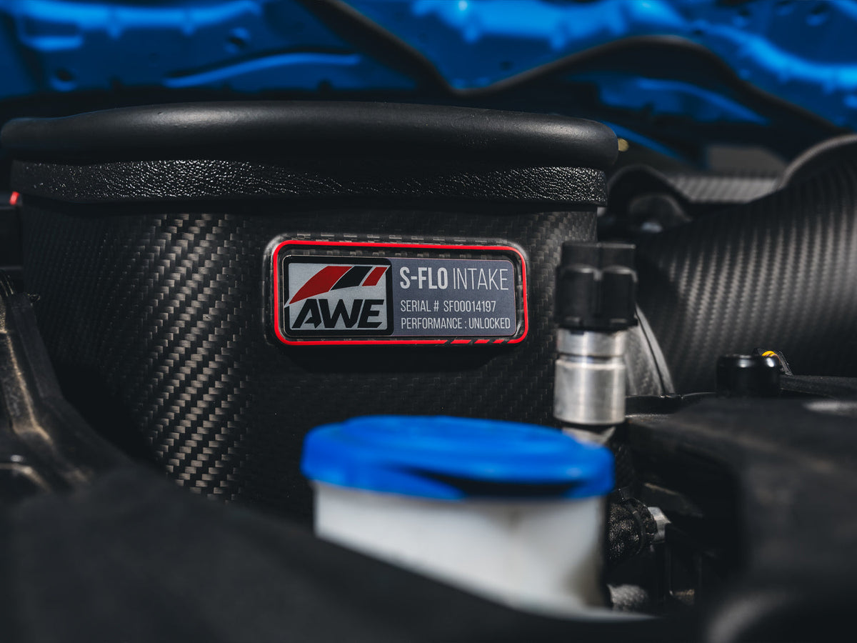AWE 24-26 Ford S650 Mustang GT/Dark Horse S-FLO Carbon Intake - 2660-15650 for 2024-2026 Ford Mustang - close-up