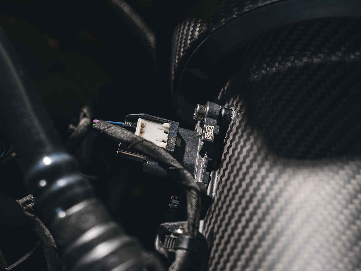 AWE 24-26 Ford S650 Mustang GT/Dark Horse S-FLO Carbon Intake - 2660-15650 for 2024-2026 Ford Mustang - rear view