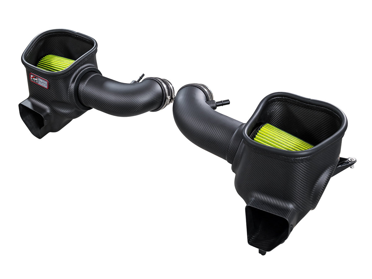 AWE 24-26 Ford S650 Mustang GT/Dark Horse S-FLO Carbon Intake - 2660-15650 for 2024-2026 Ford Mustang - installed view