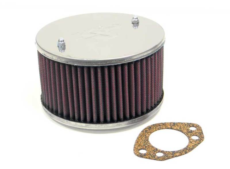 K&N Universal Custom Air Filter - Round 1.625in Flange / 1.625in ID / 2.75in Overall Height - 56-9098 by K&N Engineering - fr