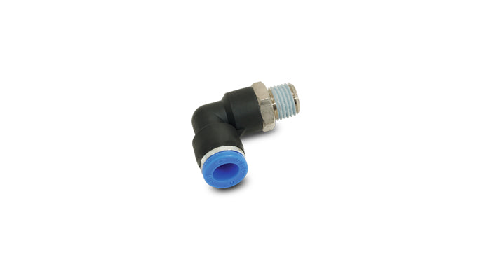 Vibrant Male Elbow Pneumatic Vacuum Fitting (1/8in NPT Thread) - for use with 3/8in(9.5mm) OD tubing - 2666