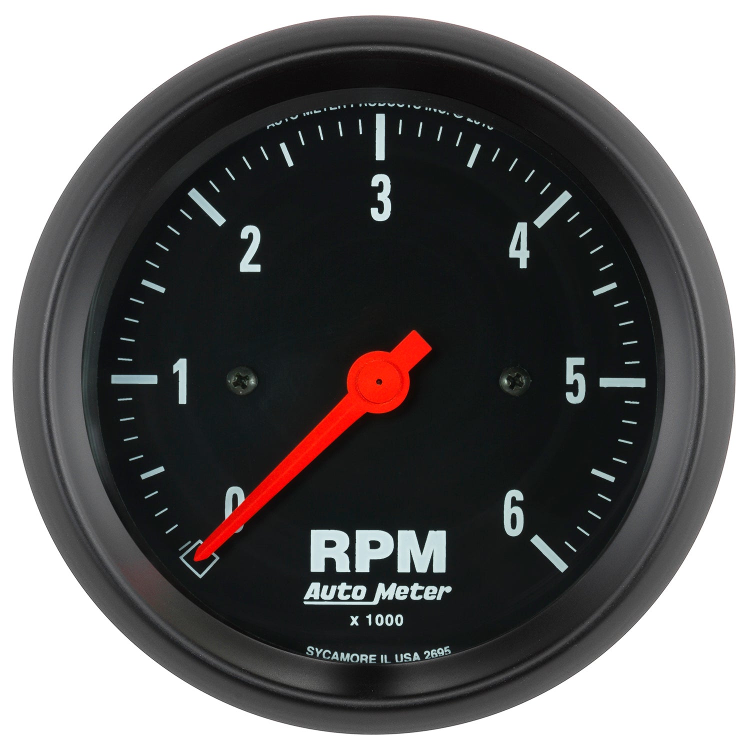 Autometer Z-Series 3-3/8in. 0-6K RPM In-Dash Tachometer Gauge - 2695