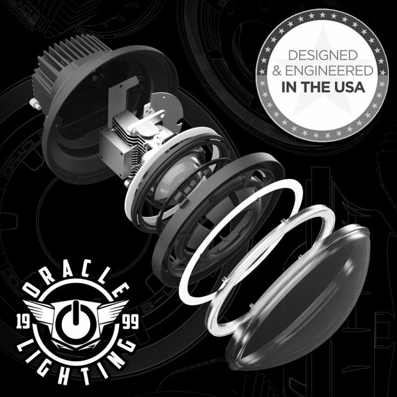 ORACLE Lighting 0718 Jeep Wrangler JK Oculus 7in ColorSHIFT BiLED Projector Headlights SEE WARRANTY - 5876-330