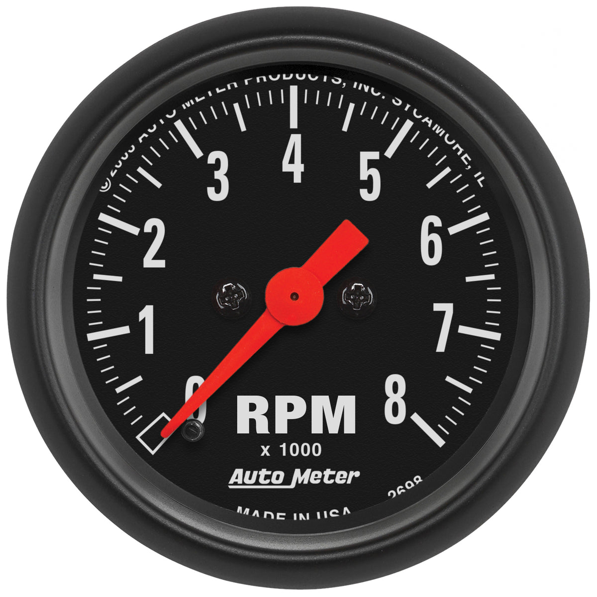 Autometer Z-Series 52mm 8000RPM Tachometer - 2698