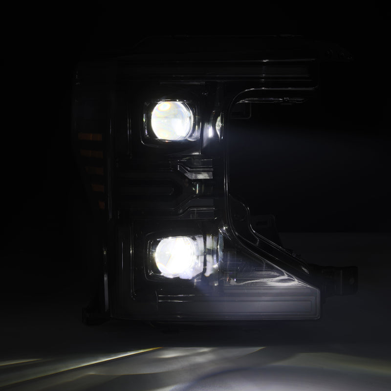 AlphaRex 20-22 Ford F-250/350/450 SD LUXX-Series LED Proj Headlights Alpha-Bk w/Acv Light SS &amp; SBDRL - 880343
