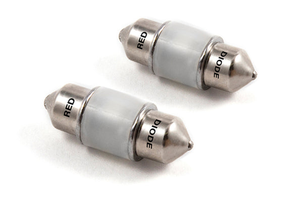 Diode Dynamics 29mm HP6 LED Bulb - Red (Pair) - DD0294P for 1998-2026 Nissan Frontier - front view