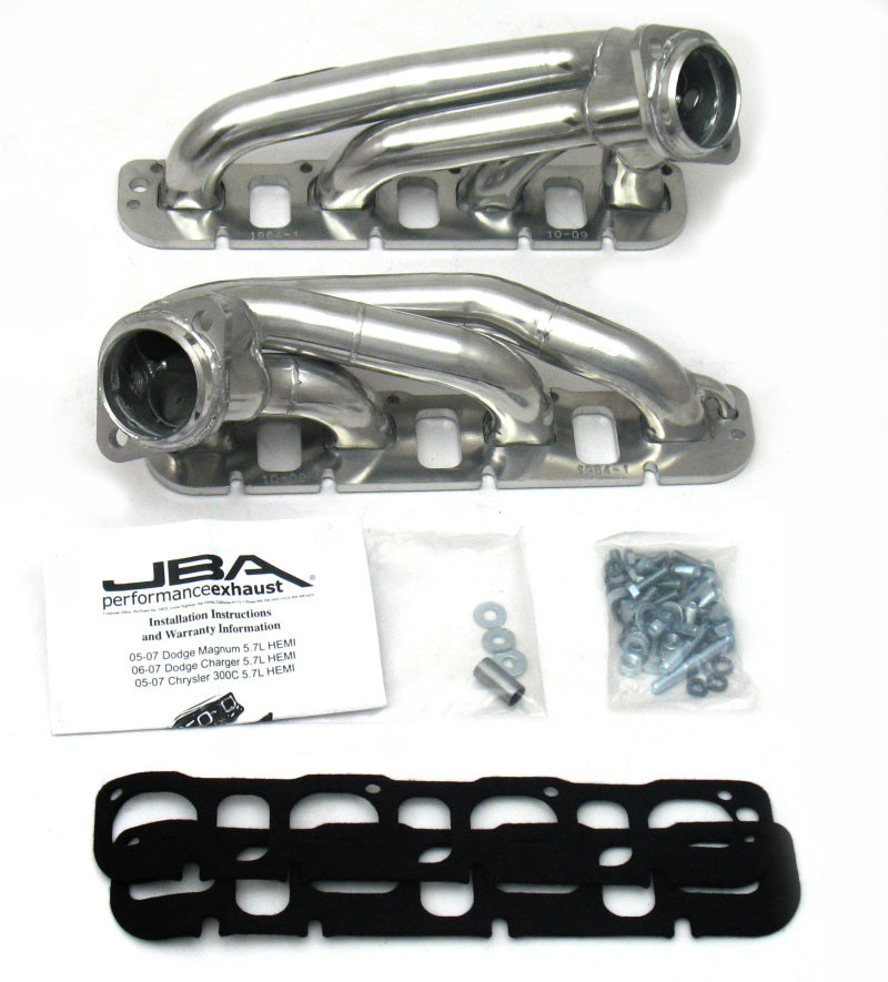 JBA 09-20 Chrysler 5.7L HEMI 1-3/4in Primary Silver Ctd Cat4Ward Header - 1964S-1JS