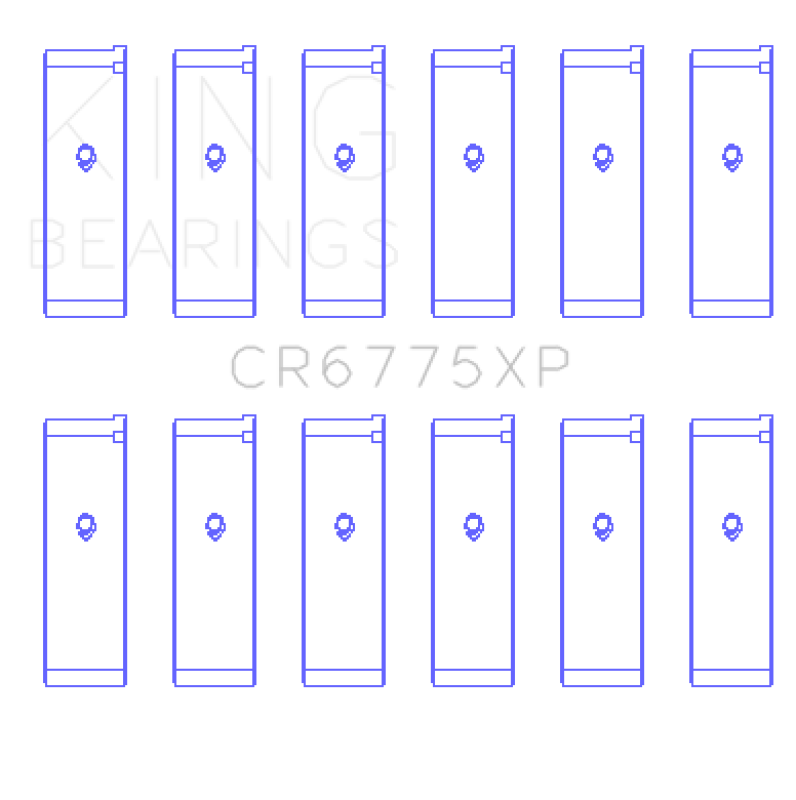 King Nissan VQ35DE (Size +0.25) Performance Rod Bearing Set - CR6775XP0.25
