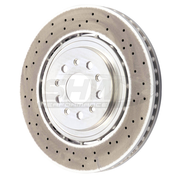 SHW 15-21 Maserati Ghibli 3.0L w/Sport Pkg Front Cross-Drilled Lightweight Brake Rotor (670030935) - MFX41561 for 2014-2021 M
