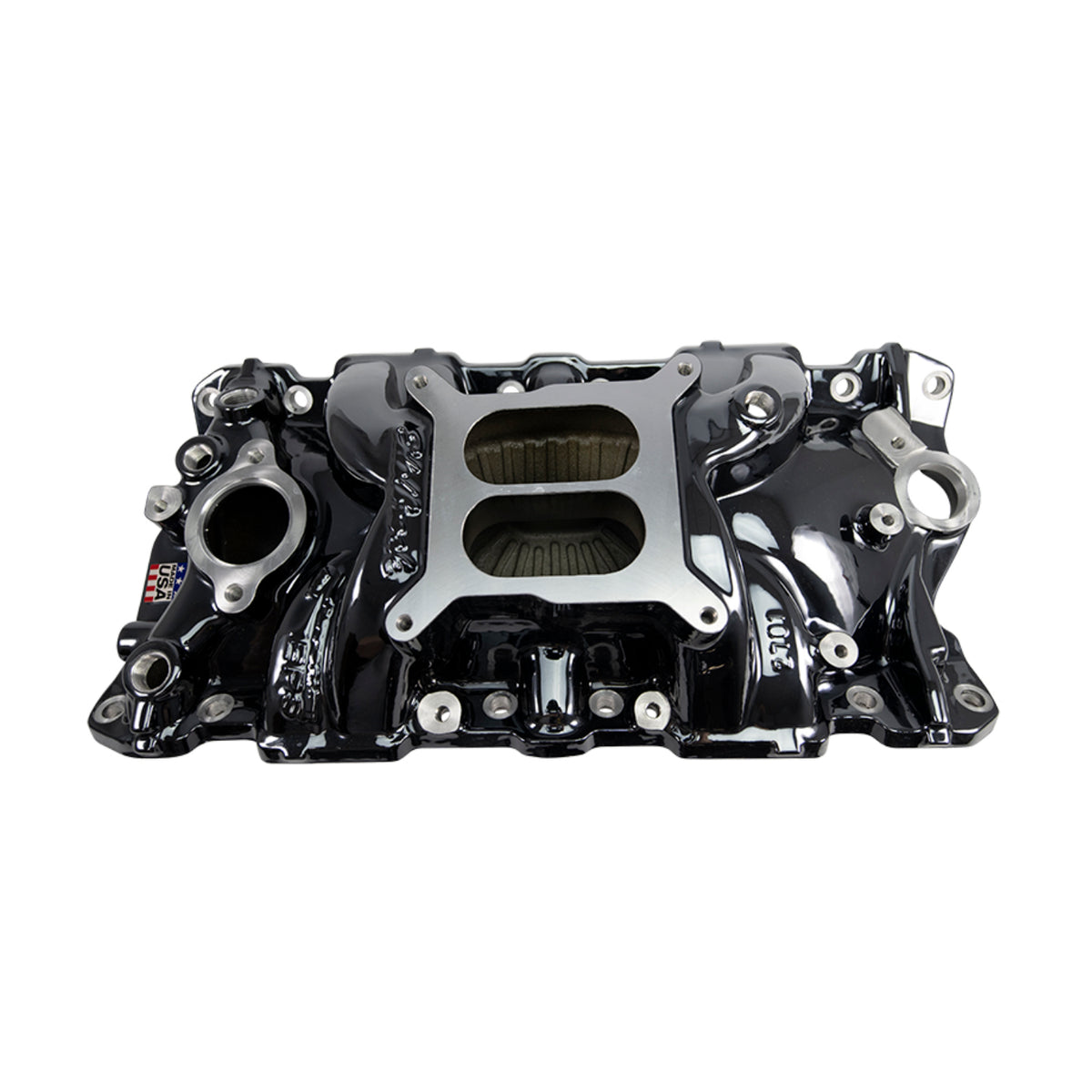 Edelbrock 55-86 Chevy SB Performer EPS Intake Manifold - Black Plasma Finish - 2701-BP
