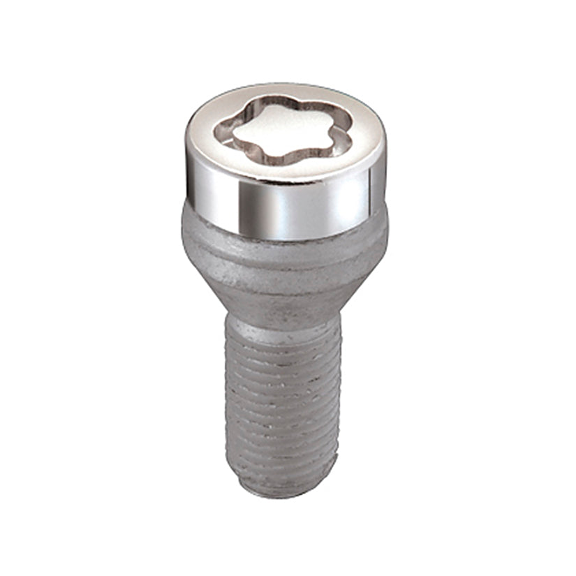 McGard Wheel Lock Bolt Set - 4pk. (Cone Seat) M12X1.5 / 17mm Hex / 49.2mm Shank Length - Chrome - 27014