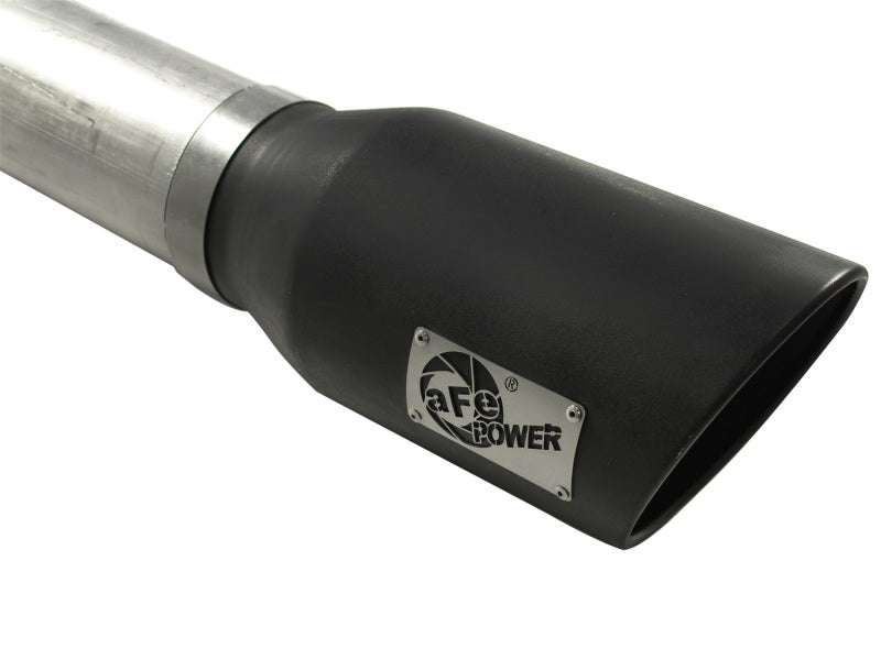 aFe MACHForce XP 5in DPF-Back 409SS Exhaust Dodge Diesel Trucks 07.5-12 L6-6.7L (td) Black Tip - 49-42016-B