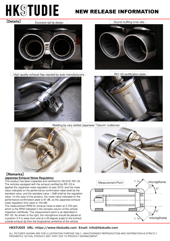 HKSTUDIE EXHAUST for BMW G80/G82 Comp - HKSTUDIE-EX001