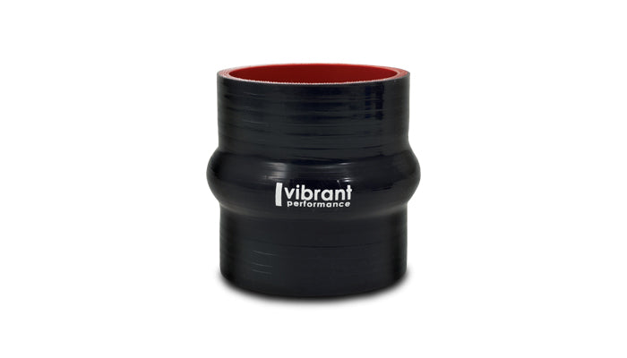 Vibrant 4 Ply Reinforced Silicone Hump Hose Connector - 1.5in I.D. x 3in long (BLACK) - 2729