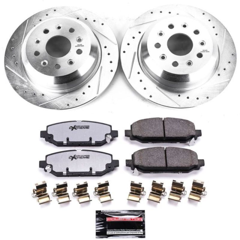 Power Stop 18-19 Jeep Wrangler Rear Z36 Truck & Tow Brake Kit - K7942-36 for 2018-2024 Jeep Wrangler - front view