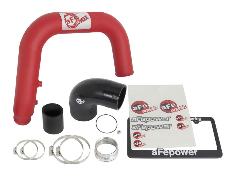 aFe BladeRunner 2.5in Red IC Tube Hot Side w/ Coupling &amp; Clamp Kit 2016 GM Colorado/Canyon 2.8L - 46-20268-R