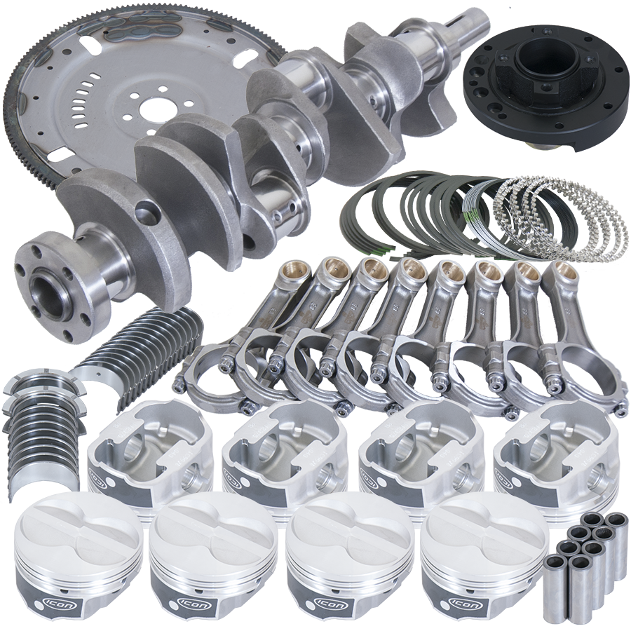 Eagle Ford 302 3.250in Crank 5.400in I-Beam Rods 4.060in Pistons 164 Tooth FP Balanced Assembly - B16351MA060 - front view