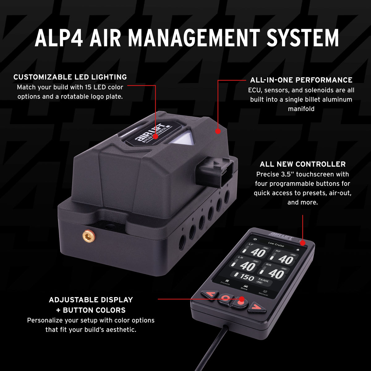 Air Lift ALP4 Air Management 1/4in Airline (No Tank/Compressor) - 27480