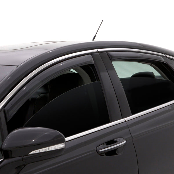 AVS 11-16 Hyundai Elantra (Excl. GT) Ventvisor In-Channel Front & Rear Window Deflectors 4pc - Smoke - 194471 for 2011-2016 H