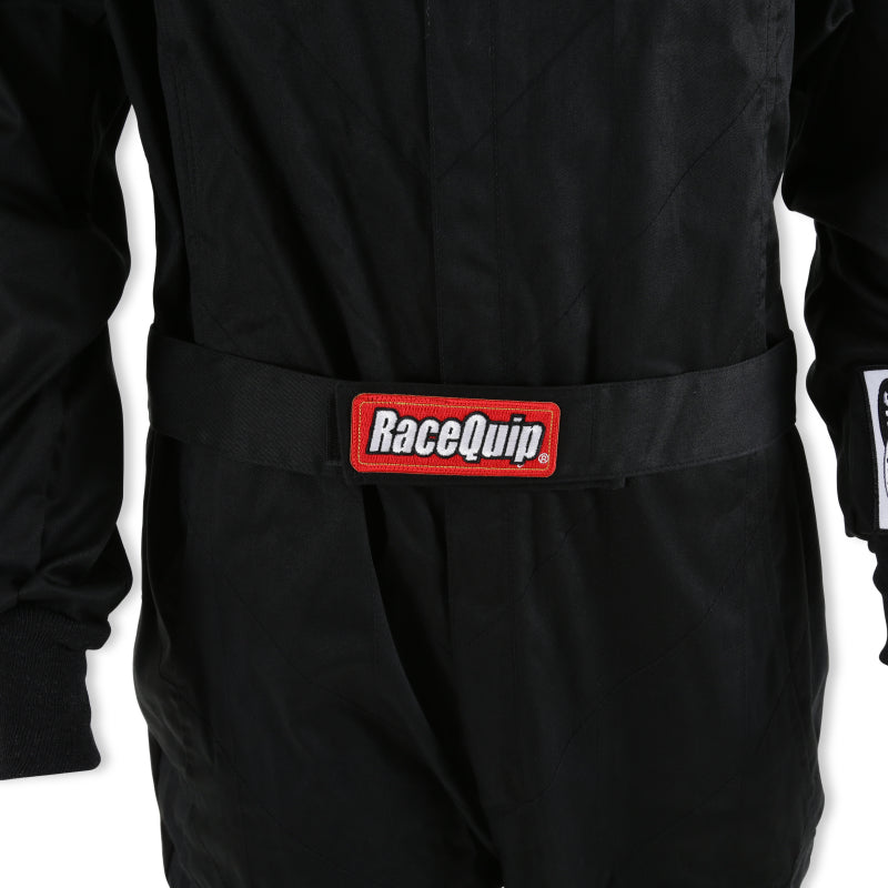 RaceQuip Black Chevron-1 Suit - SFI-1 XL - 130906RQP
