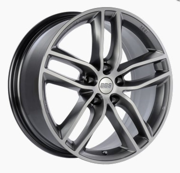 BBS SX 19x8.5 5x112 ET32 Gloss Platinum Diamond Cut Face Wheel -82mm PFS/Clip Required - SX0501PPK by BBS