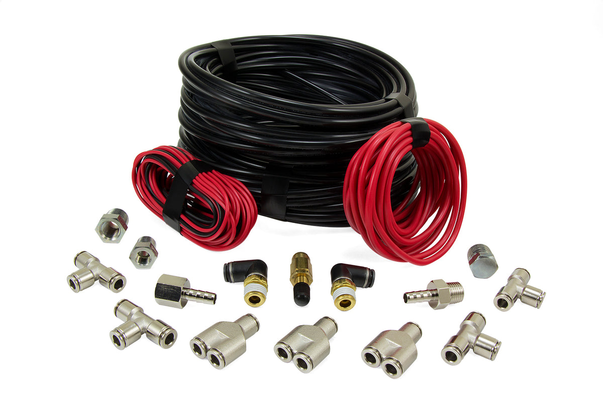 Air Lift 4-Way Manual Control System 100% Duty 1/4in Line 4 Gal. Tank. - 27666
