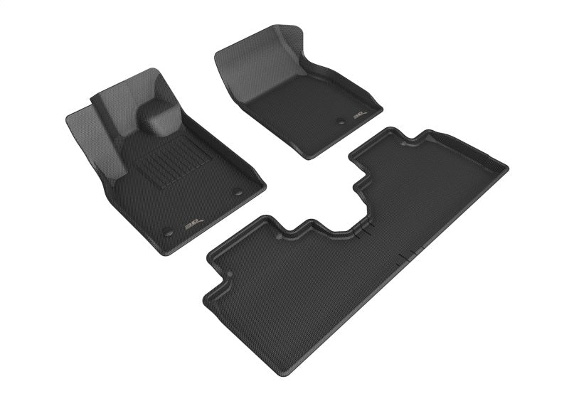 3D MAXpider 2021 Ford Mustang Mach-E Kagu 1st &amp; 2nd Row Floormat - Black - L1FR13801509