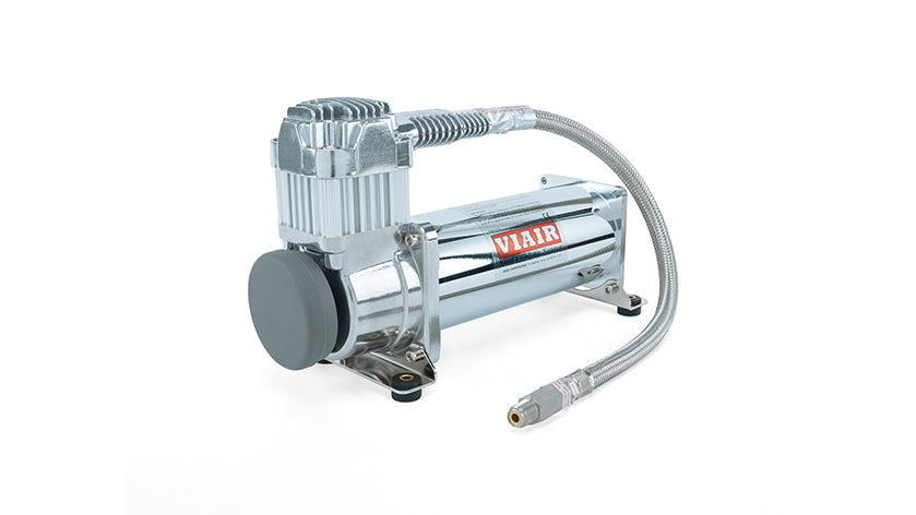 Air Lift 2.5 Gal. Polished Tank w/ Viair 444c Chrome Compressor (Incl. Fittings & Mounting Hardware) - 27801