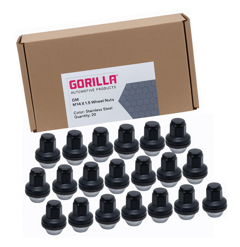 Gorilla Automotive - OE Mag 21mm Hex 14-1.50-ss Blk-20qty - 73148TXXSSB-20