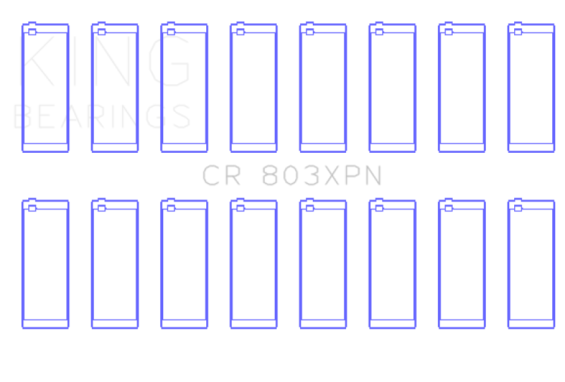 King Chevrolet Small Block 265ci/283ci/327ci (Size STDX) Performance Rod Bearings - Set of 8 - CR803XPNSTDX
