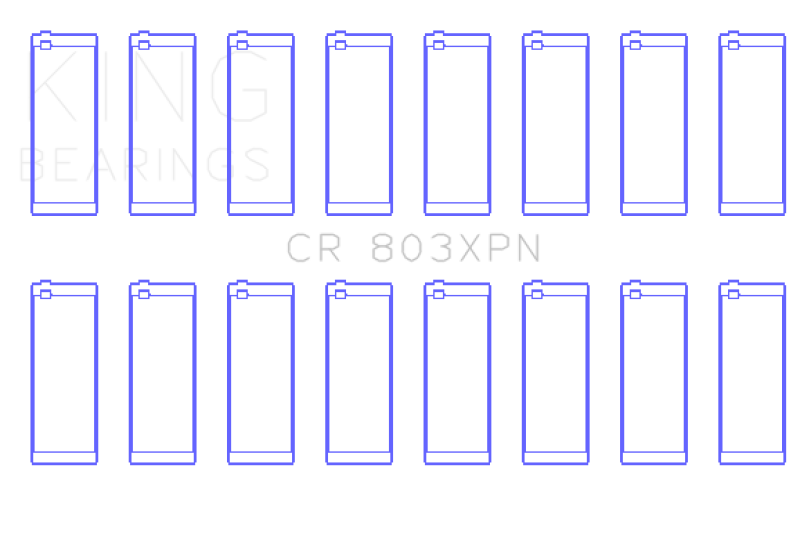 King 55-67 Ford 265/283/302/327 V8 Performance Rod Bearing Set - Size STD - CR803XPN