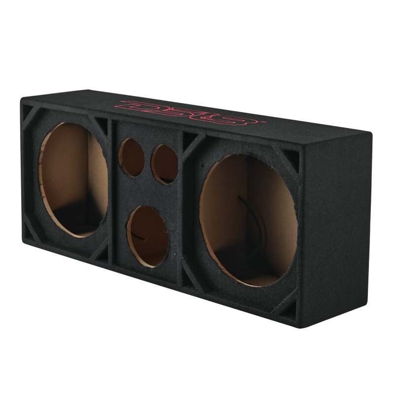 DS18 Ported Enclosure 2x 12in Mids 2x 3.6in Tweeters & 1 x 5.7in Horn Diffuser -Black Carpet - VOC12PRO - side view