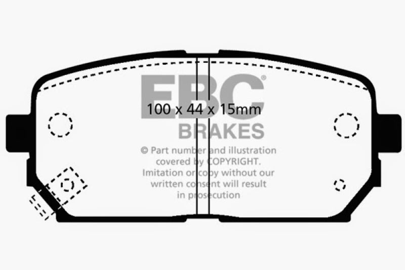 EBC 2007-2010 Kia Rondo 2.4L Ultimax2 Rear Brake Pads - UD1296