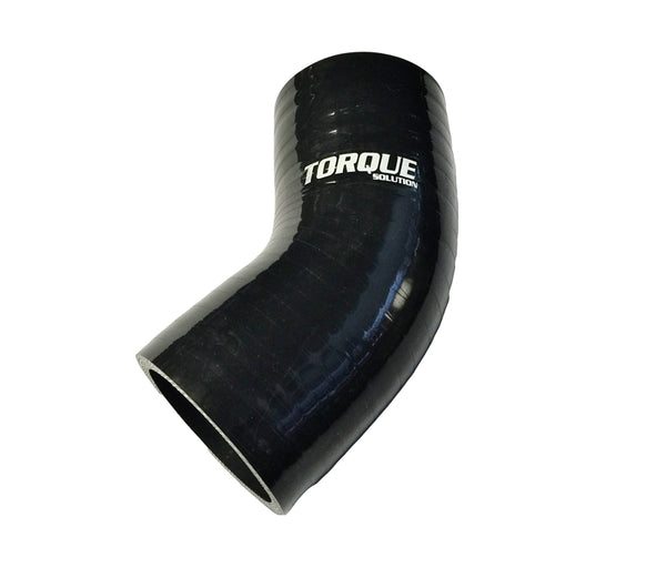 Torque Solution 45 Degree Silicone Elbow: 3 inch Black Universal - TS-CPLR-45D3BK by Torque Solution
